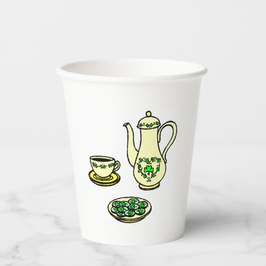 St. Patrick's Day Irish Tea Set Pappbecher (Vorderseite)
