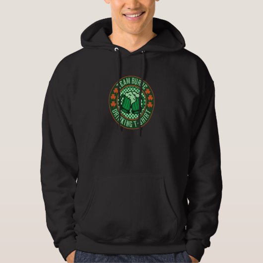 St Patrick's Day Irish Team Byrne Drinking Beer Hoodie (Vorderseite)
