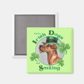 St Patrick's Day Irish Terrier Magnet (Vorderseite/Rückseite)