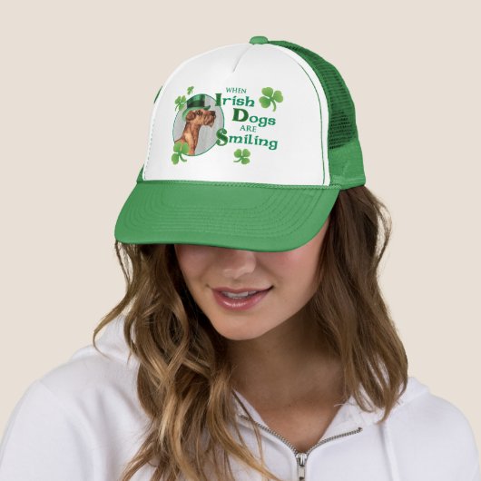 St Patrick's Day Irish Terrier Truckerkappe (Beispiel)