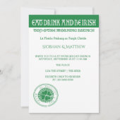 St Patricks Day Irish Themed Morgens Brunch Einladung (Vorderseite)