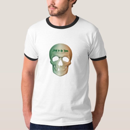 St. Patrick's Day - Irish to the Bone Skull T-Shirt (Vorderseite)