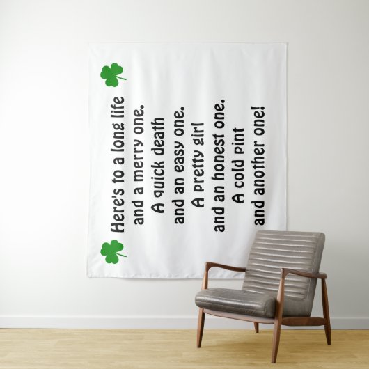St. Patrick's Day Irish Toast Wandteppich (Beispiel)