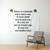 St. Patrick's Day Irish Toast Wandteppich (Beispiel (Horizontal))