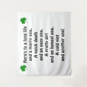 St. Patrick's Day Irish Toast Wandteppich (Vorderseite)