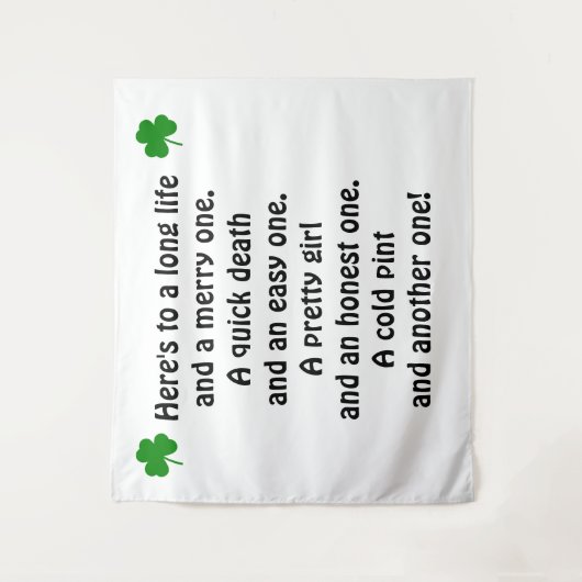 St. Patrick's Day Irish Toast Wandteppich (Vorderseite)