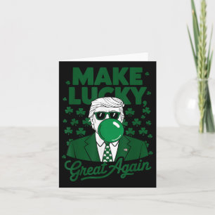 St. Patricks Day Irish Trump Bubble Gum Funny Karte