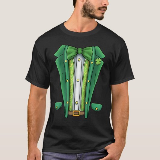 St Patricks Day Irish Tuxedo Childs Leprechaun Cos T-Shirt (Vorderseite)