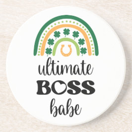 St Patrick's Day Irish Ultimate Boss Babe Rainbow Getränkeuntersetzer