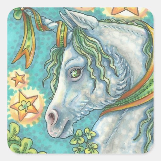 St. Patrick's Day IRISH UNICORN STICKERS Sheet (Vorderseite)