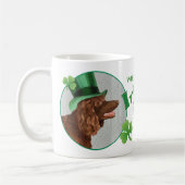 St. Patrick's Day Irish Water Spaniel Kaffeetasse (Links)