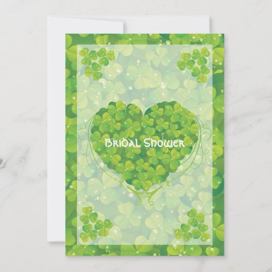 St. Patrick's Day Irish wedding Brautparty Einladung (Rückseite)