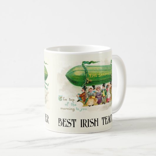 St. Patrick's Day Irland Bester Irish Teacher Fun Kaffeetasse (VorderseiteRechts)