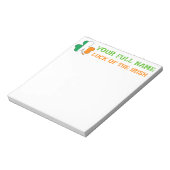 St. Patricks Day Irland Flag Shamrock Benutzerdefi Notizblock (Rotiert)