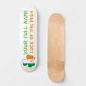 St. Patricks Day Irland Flag Shamrock Benutzername Skateboard (Vorderseite)