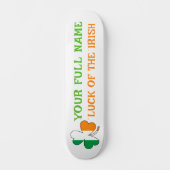 St. Patricks Day Irland Flag Shamrock Benutzername Skateboard (Vorderseite)