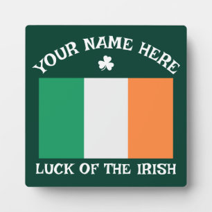 St Patrick's Day Irland Flagge Benutzerdefinierter Fotoplatte
