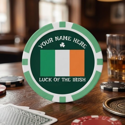 St. Patricks Day Irland Flagge Benutzerdefinierter Pokerchips