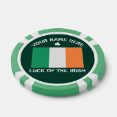 St. Patricks Day Irland Flagge Benutzerdefinierter Pokerchips (Einzeln)