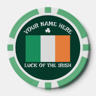 St. Patricks Day Irland Flagge Benutzerdefinierter Pokerchips