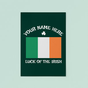 St Patrick's Day Irland Flagge Benutzerdefinierter Poster
