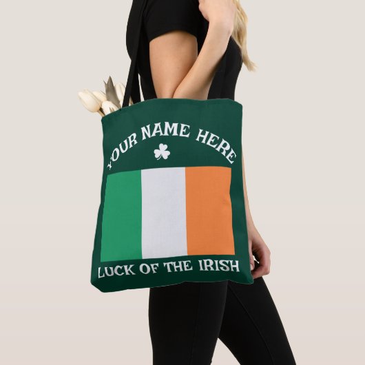 St Patrick's Day Irland Flagge Benutzerdefinierter Tasche (Von Nahem)