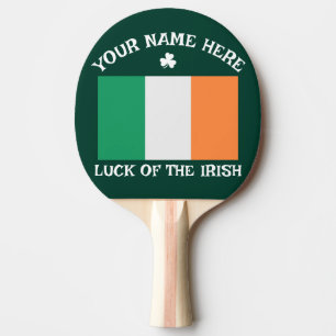 St Patrick's Day Irland Flagge Benutzerdefinierter Tischtennis Schläger