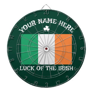 St. Patrick's Day Irland Flagge Benutzername Shamr Dartscheibe
