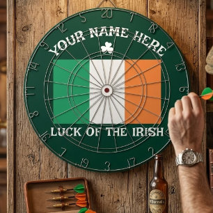 St. Patrick's Day Irland Flagge Benutzername Shamr Dartscheibe