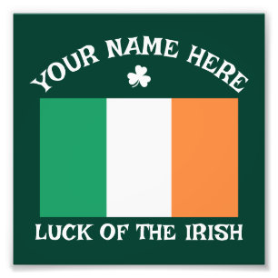 St. Patrick's Day Irland Flagge Benutzername Shamr Fotodruck