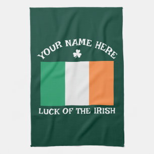 St. Patrick's Day Irland Flagge Benutzername Shamr Geschirrtuch