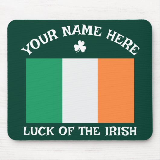 St. Patrick's Day Irland Flagge Benutzername Shamr Mousepad (Vorne)
