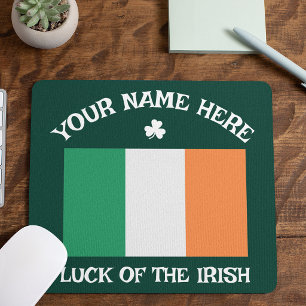 St. Patrick's Day Irland Flagge Benutzername Shamr Mousepad