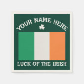 St. Patrick's Day Irland Flagge Benutzername Shamr Serviette (Vorderseite)