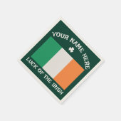 St. Patrick's Day Irland Flagge Benutzername Shamr Serviette (Ecke)