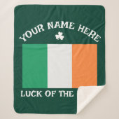 St. Patrick's Day Irland Flagge Benutzername Shamr Sherpadecke (Vorderseite)