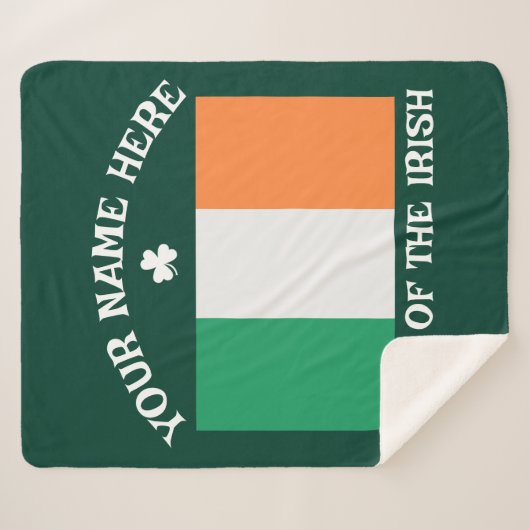 St. Patrick's Day Irland Flagge Benutzername Shamr Sherpadecke (Vorderseite (Horizontal))