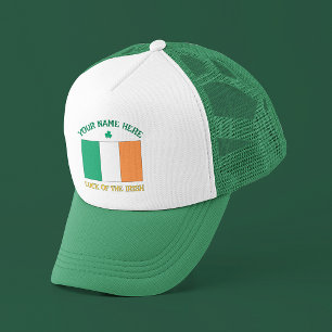 St. Patrick's Day Irland Flagge Benutzername Shamr Truckerkappe