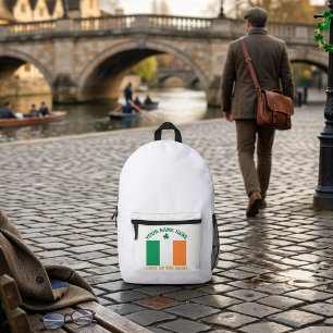 St. Patricks Day Irland Flagge Benutzername Shamro Bedruckter Rucksack