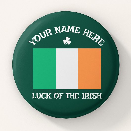 St. Patricks Day Irland Flagge Benutzername Shamro Button