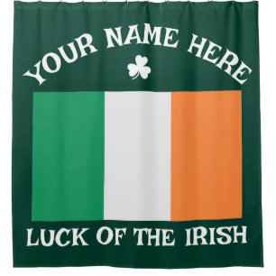 St. Patricks Day Irland Flagge Benutzername Shamro Duschvorhang