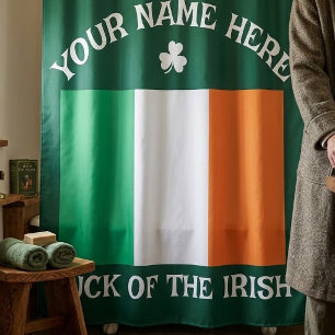 St. Patricks Day Irland Flagge Benutzername Shamro Duschvorhang
