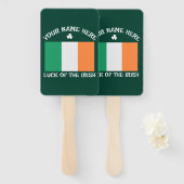 St. Patricks Day Irland Flagge Benutzername Shamro Fächer (Vorne und Hinten)