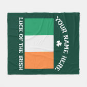 St. Patricks Day Irland Flagge Benutzername Shamro Fleecedecke (Vorderseite (Horizontal))