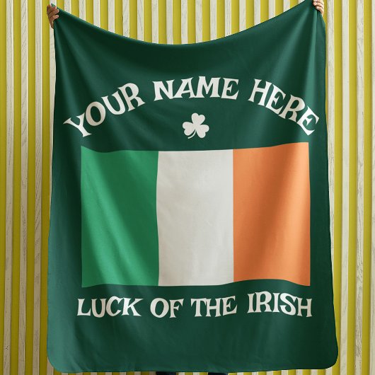 St. Patricks Day Irland Flagge Benutzername Shamro Fleecedecke