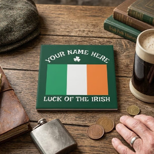St. Patricks Day Irland Flagge Benutzername Shamro Fliese