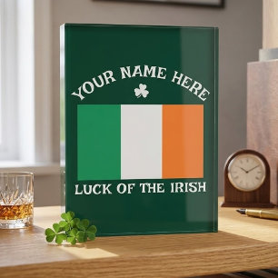 St. Patricks Day Irland Flagge Benutzername Shamro Fotoblock