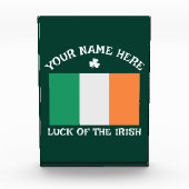 St. Patricks Day Irland Flagge Benutzername Shamro Fotoblock (Vorderseite)