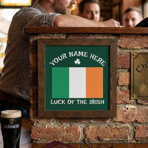 St. Patricks Day Irland Flagge Benutzername Shamro Fotodruck