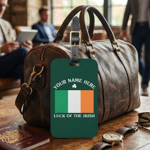 St. Patricks Day Irland Flagge Benutzername Shamro Gepäckanhänger